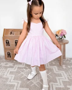 Frankie Pink Gingham Baby Girl Hair Accessories