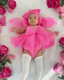 Fuchsia Pink Sparkle Baby Girl Hair Accessories