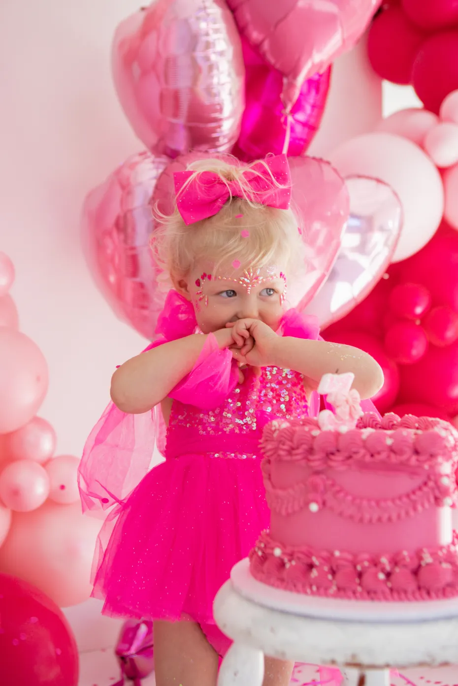 Fuchsia Pink Sparkle Baby Girl Hair Accessories