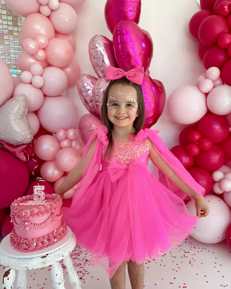 Fuchsia Pink Sparkle Baby Girl Hair Accessories