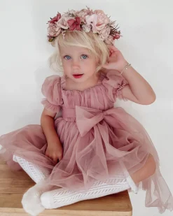 Gardenia Dusty Rose Flower Girl Dress