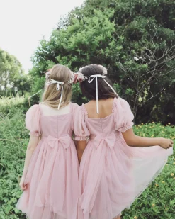Gardenia Dusty Rose Flower Girl Dress