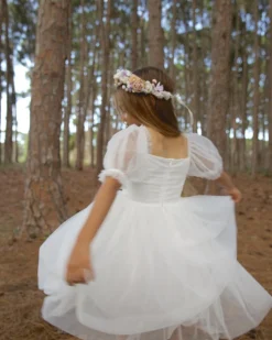 Gardenia White Flower Girl Dress