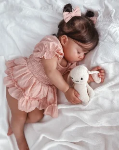Georgette Dusty Rose Baby Girl Romper