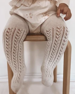 Girls Sadie White Tights