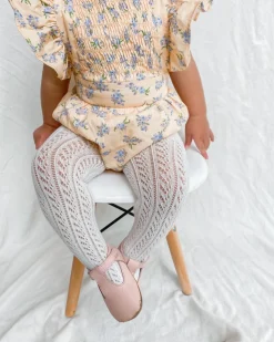 Girls Sadie White Tights