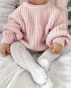 Girls Sadie White Tights