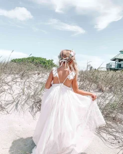 Grace High Low White Flower Girl Dress