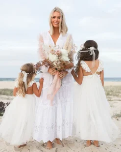 Grace High Low White Flower Girl Dress