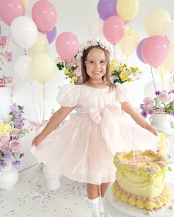 Hattie Belle Petal Pink Girls Party Dress
