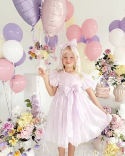 Hattie Belle Purple Pearl Girls Party Dress