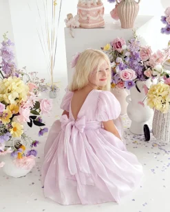 Hattie Belle Purple Pearl Girls Party Dress