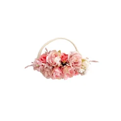 Heidi Candy Pink Stretch Baby Girls Flower Crown