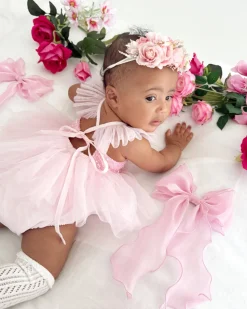 Heidi Candy Pink Stretch Baby Girls Flower Crown