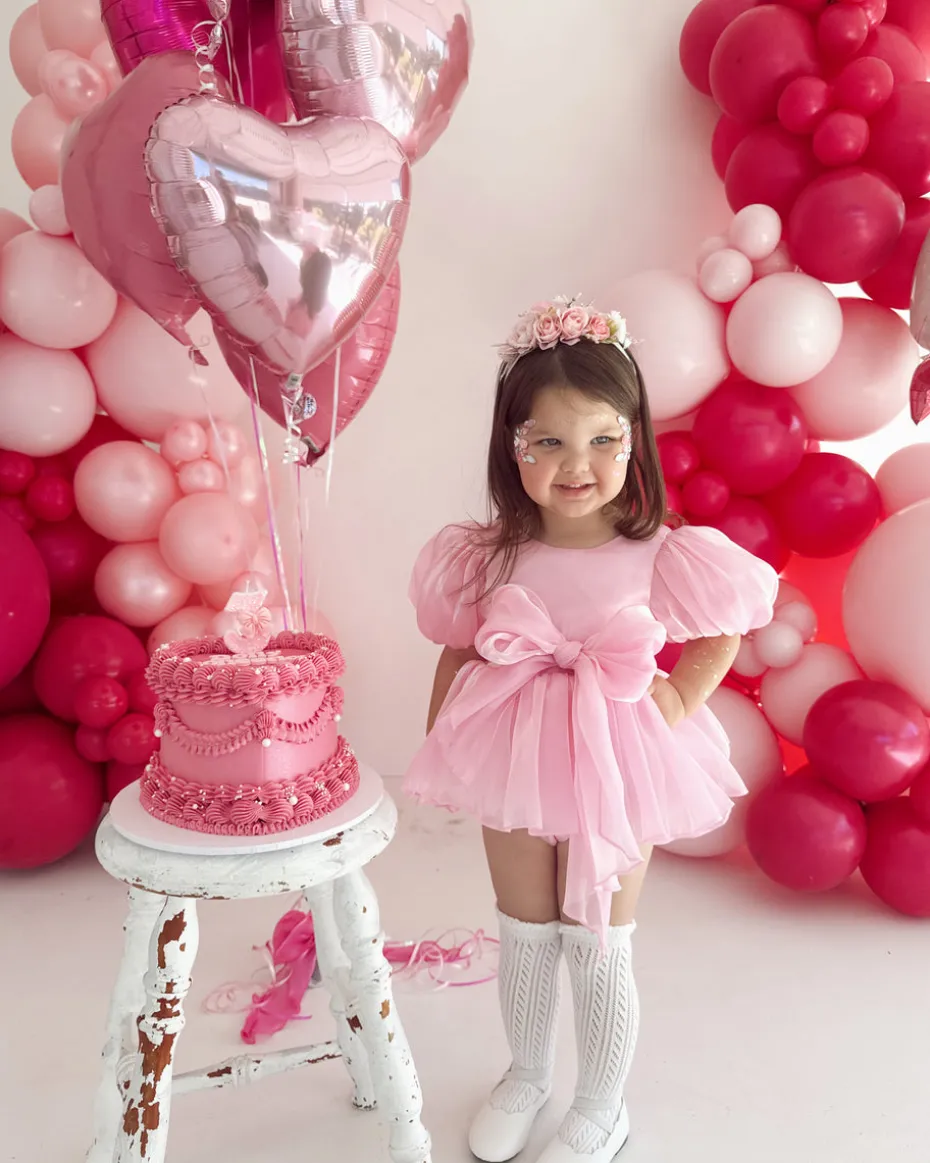 Heidi Candy Pink Stretch Baby Girls Flower Crown