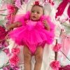 Heidi Fuchsia Pink Stretch Baby Girls Flower Crown