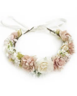 Henrietta Mocha Pink Girls Flower Crown