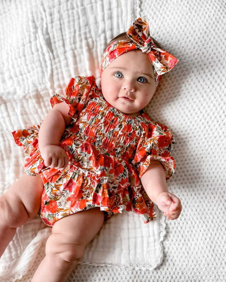 Henrietta Rose Baby Girl Floral Romper
