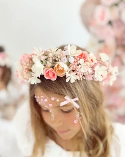 Isabelle Pink Girls Flower Crown