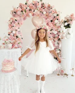 Isabelle Pink Girls Flower Crown