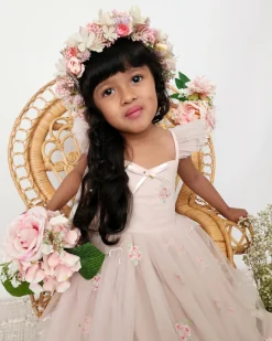 Isabelle Pink Girls Flower Crown