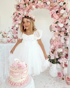 Isabelle Pink Girls Flower Crown