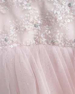 Jewel Sequin Pastel Pink Sparkle Baby Girl Romper