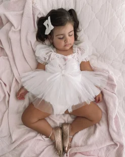 Jewel Sequin White Sparkle Baby Girl Romper