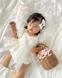 Josephine Lace Blossom Baby Girl Romper
