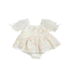 Josephine Lace Blossom Baby Girl Romper