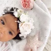Juliette White Rose Stretch Baby Girls Flower Crown