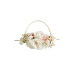 Juliette White Rose Stretch Baby Girls Flower Crown