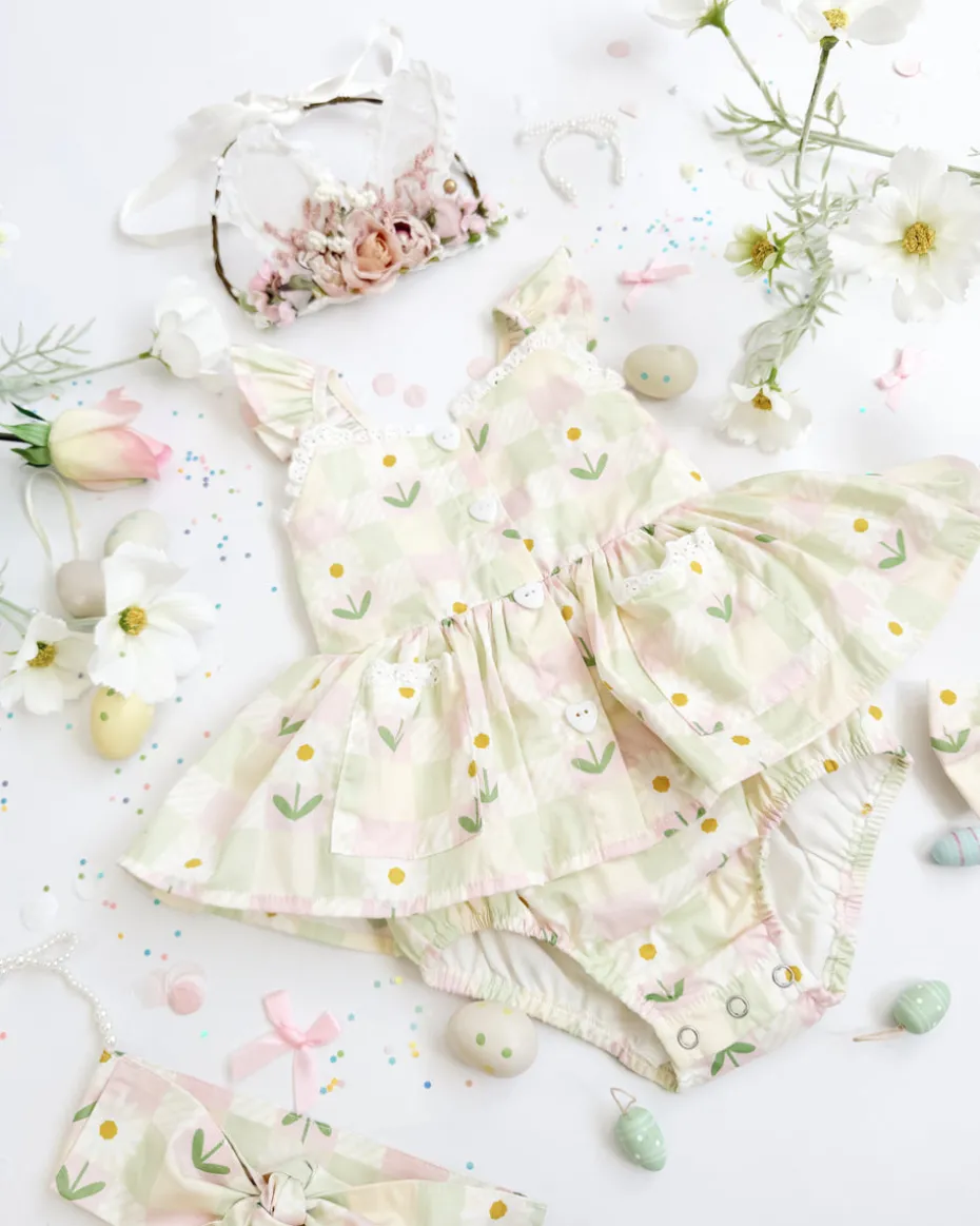 Juni Daisy Baby Girl Floral Romper