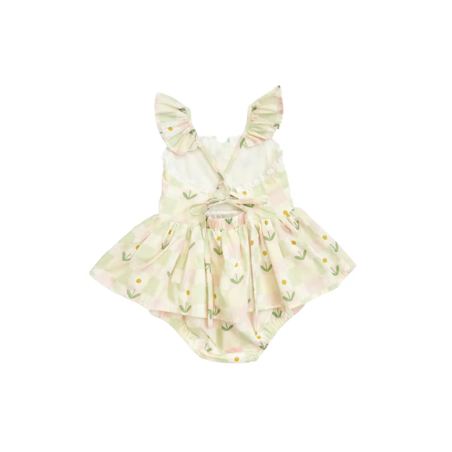 Juni Daisy Baby Girl Floral Romper