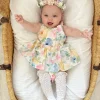 Lacie Lou Bunny Ears Floral Stretch Headband - Lilac