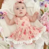 Lila Rosemary Baby Girl Floral Romper