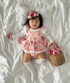 Lila Rosemary Baby Girl Floral Romper
