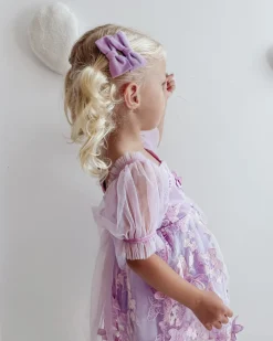 Lilac Pink Rose Baby Girl Tulle Hair Accessories