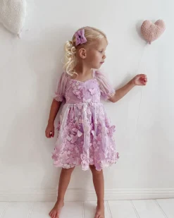 Lilac Pink Rose Baby Girl Tulle Hair Accessories