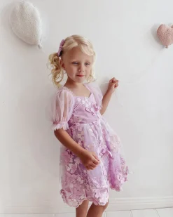 Lilac Pink Rose Baby Girl Tulle Hair Accessories