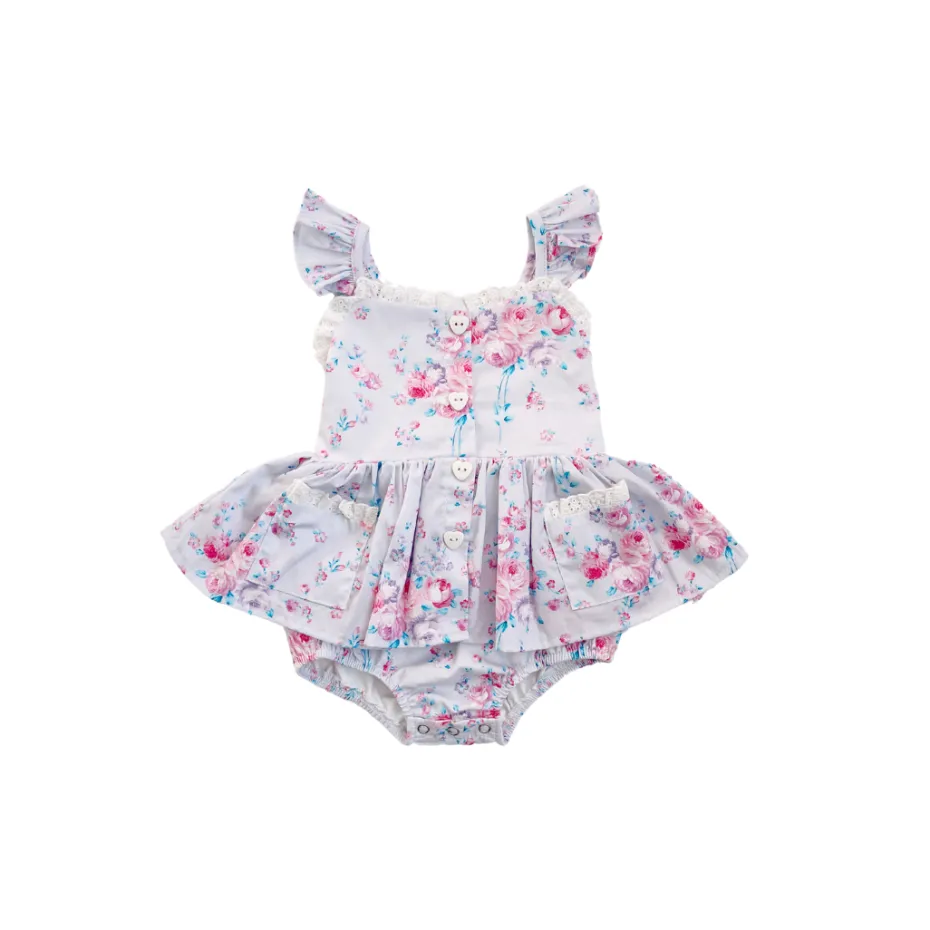 Loralai Baby Girl Floral Romper
