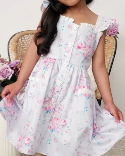 Loralai Girls Lavender Floral Dress