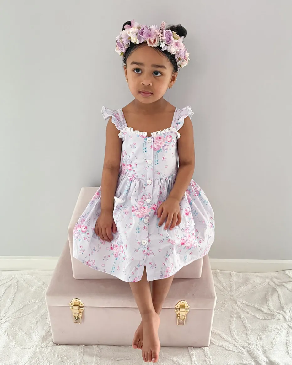 Loralai Girls Lavender Floral Dress