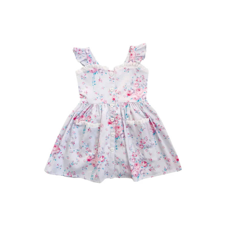 Loralai Girls Lavender Floral Dress