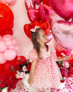 Lover Pink Heart Baby Girl Tulle Hair Accessories