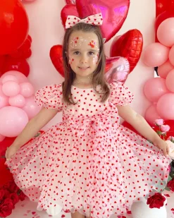 Lover Pink Heart Baby Girl Tulle Hair Accessories