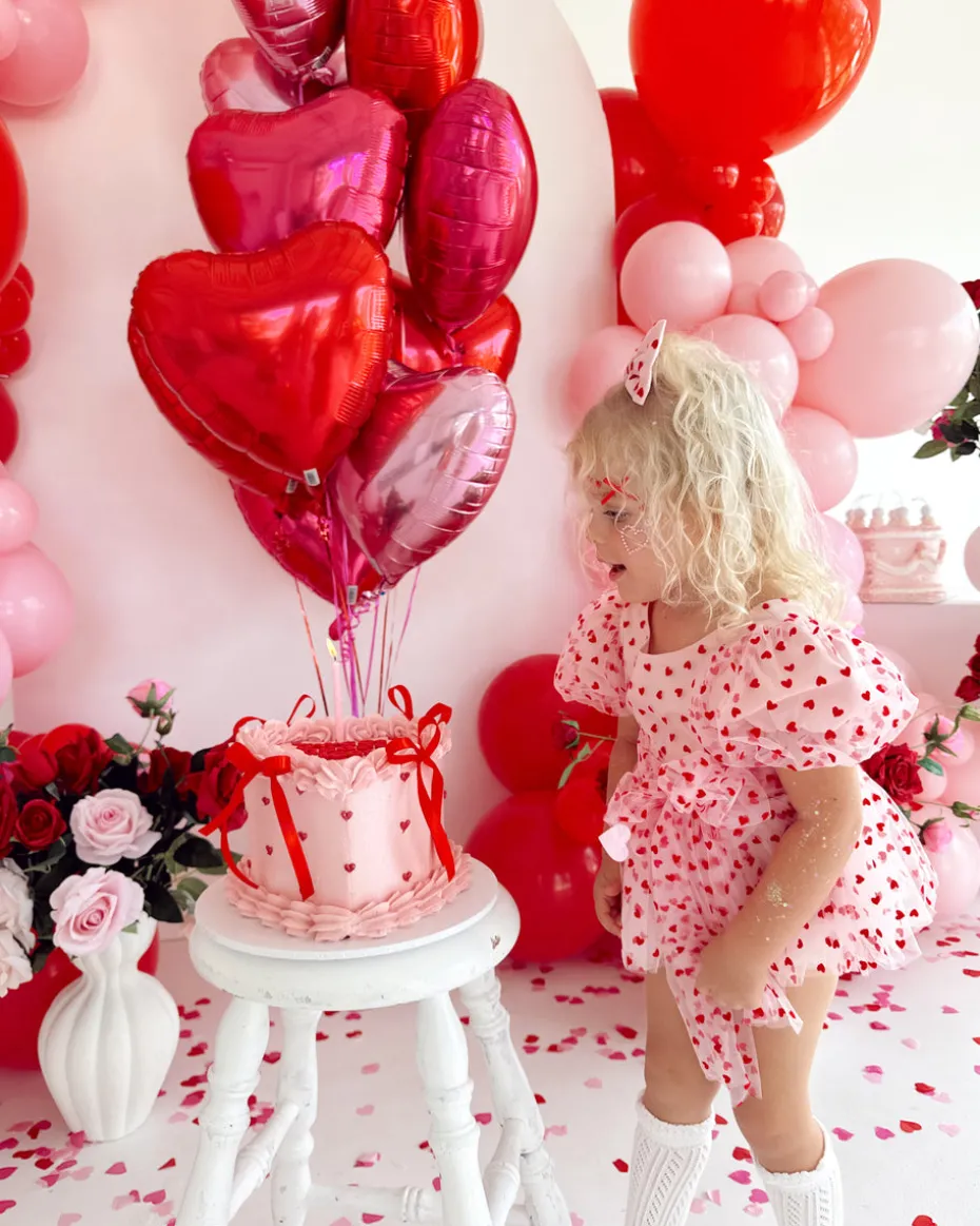 Lover Pink Heart Baby Girl Tulle Hair Accessories