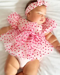Lover Pink Heart Baby Girl Romper