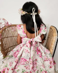 Lucinda Girls Floral Pink Dress