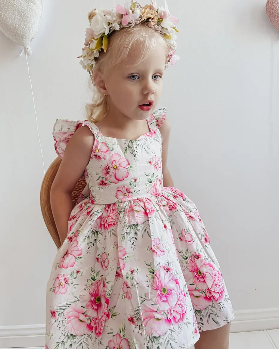 Lucinda Girls Floral Pink Dress